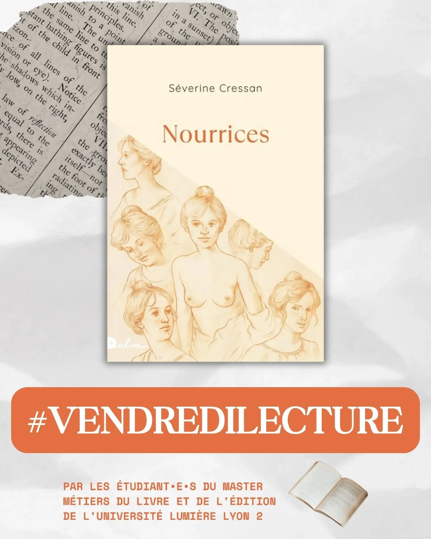 Nous poursuivons notre joyeuse collaboration avec les &eacute;tudiant&bull;e&bull;s en master 1 m&eacute;tiers du livre et de l'&eacute;dition &agrave; l'Universit&eacute; Lumi&egrave;re Lyon 2. D&eacute;couvrez leur proposition de #vendredilecture &