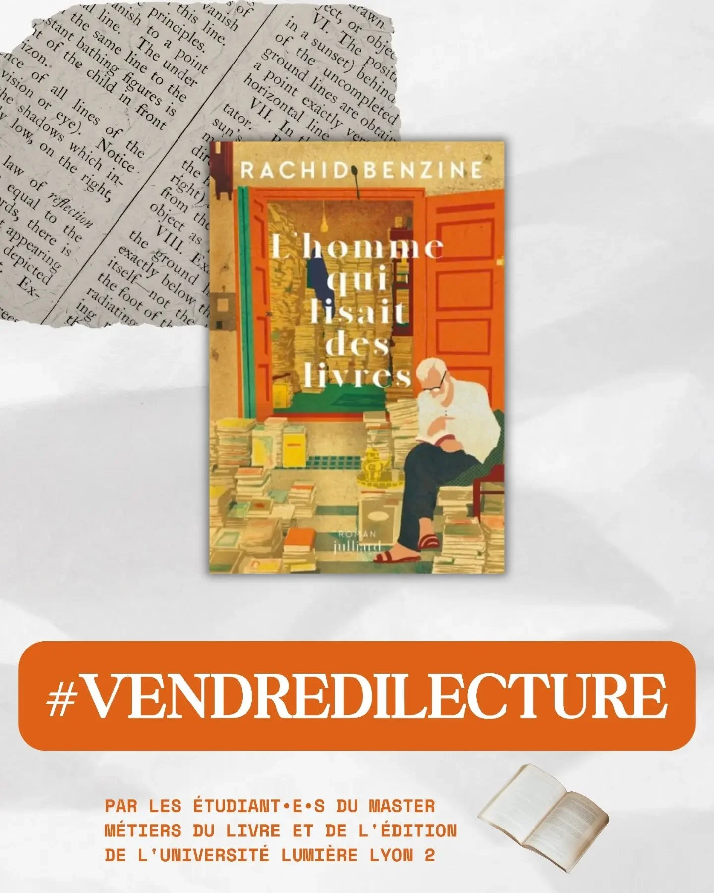 Nous cl&ocirc;turons notre joyeuse collaboration avec les &eacute;tudiant&bull;e&bull;s en master 1 m&eacute;tiers du livre et de l'&eacute;dition &agrave; l'Universit&eacute; Lumi&egrave;re Lyon 2. D&eacute;couvrez leur proposition de #vendredilectu