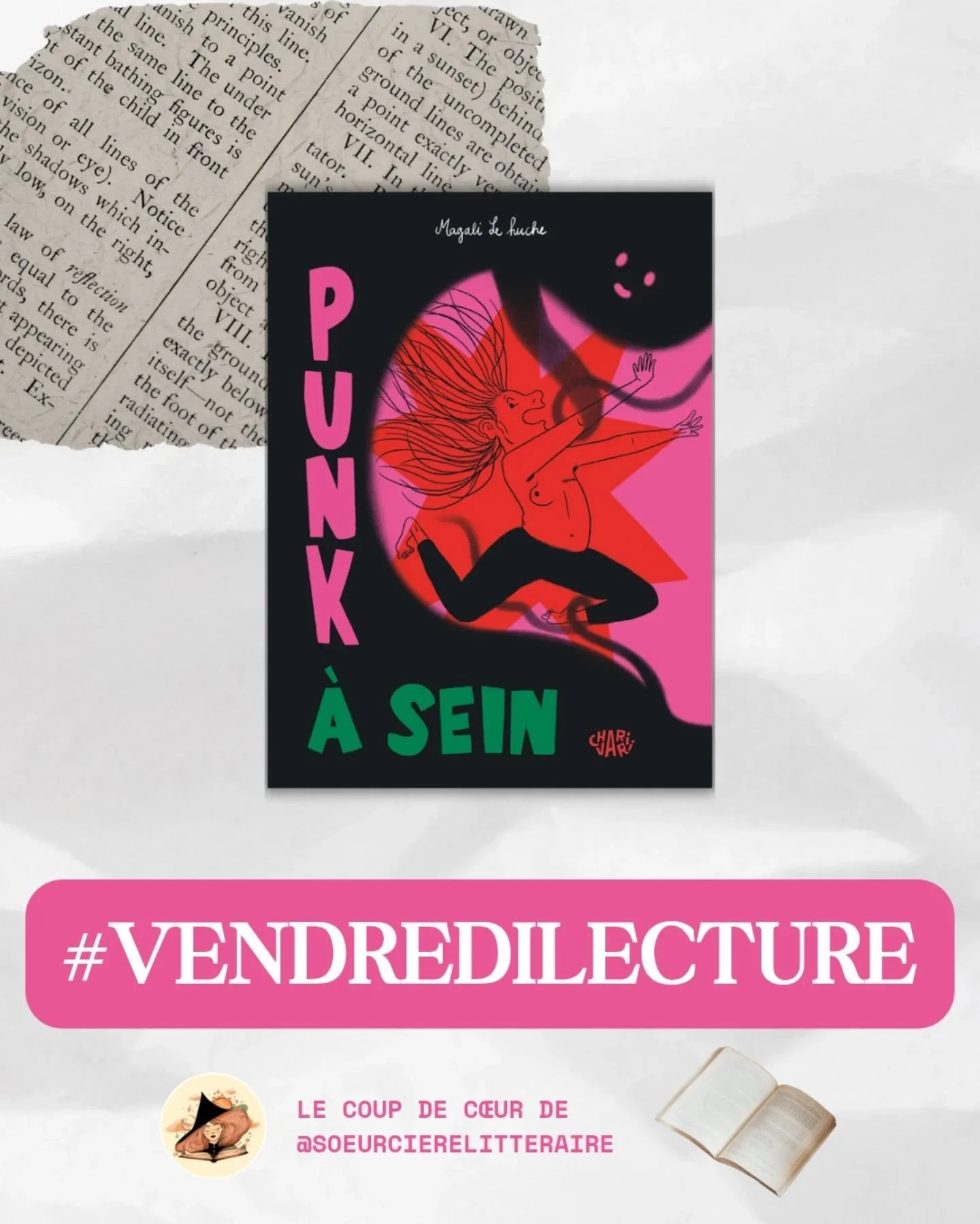 Nous continuons notre rendez-vous #vendredilecture avec @soeurcierelitteraire qui partage ses coups de c&oelig;ur avec nous. D&eacute;couvrez sa proposition de la semaine : &laquo; Punk &agrave; sein &raquo; de Magali Le Huche. 

Ce post est l'occasi