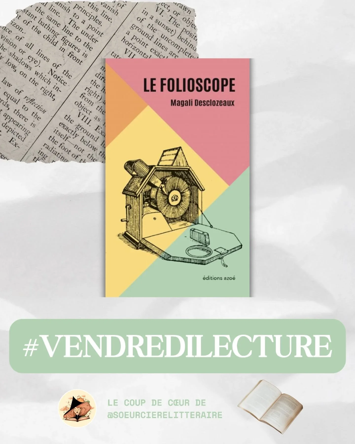 Nous continuons notre rendez-vous #vendredilecture avec @soeurcierelitteraire qui partage ses coups de c&oelig;ur avec nous. D&eacute;couvrez sa proposition de la semaine : &laquo; Le folioscope &raquo; de Magali Desclozeaux.

𝗟𝗲 𝗳𝗼𝗹𝗶𝗼𝘀𝗰𝗼𝗽