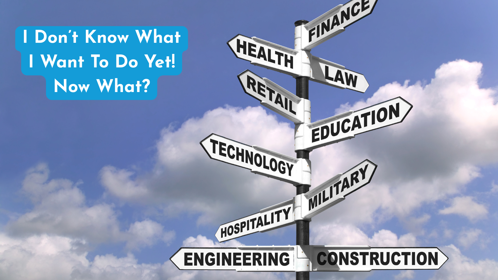 I Don’t Know What I Want To Do Yet! Now What?
