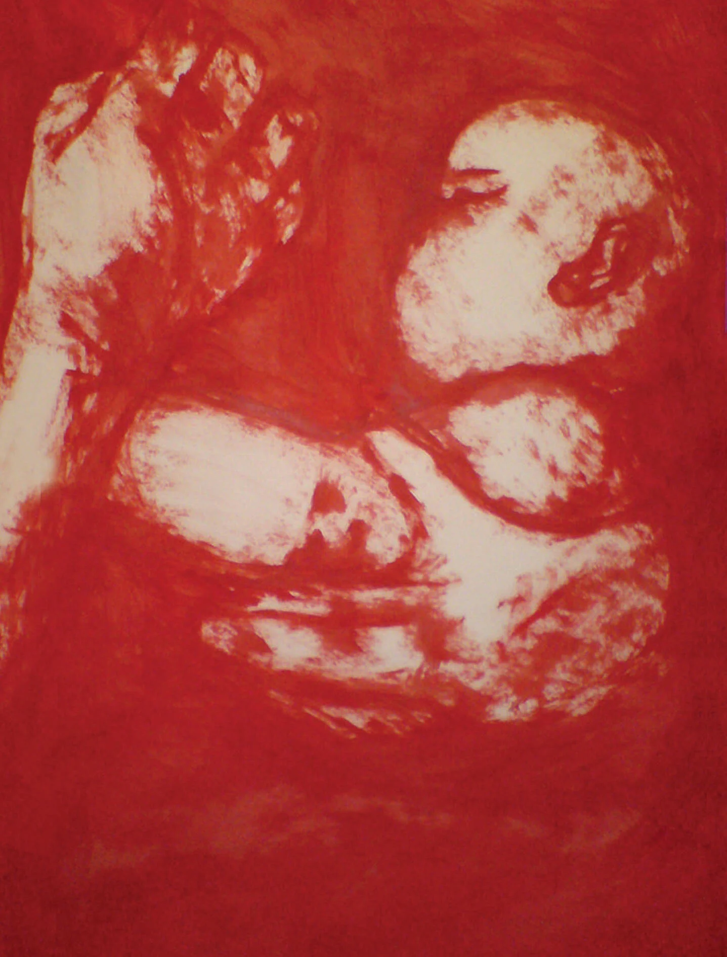 Smug mum. 841x594mm, oil on paper