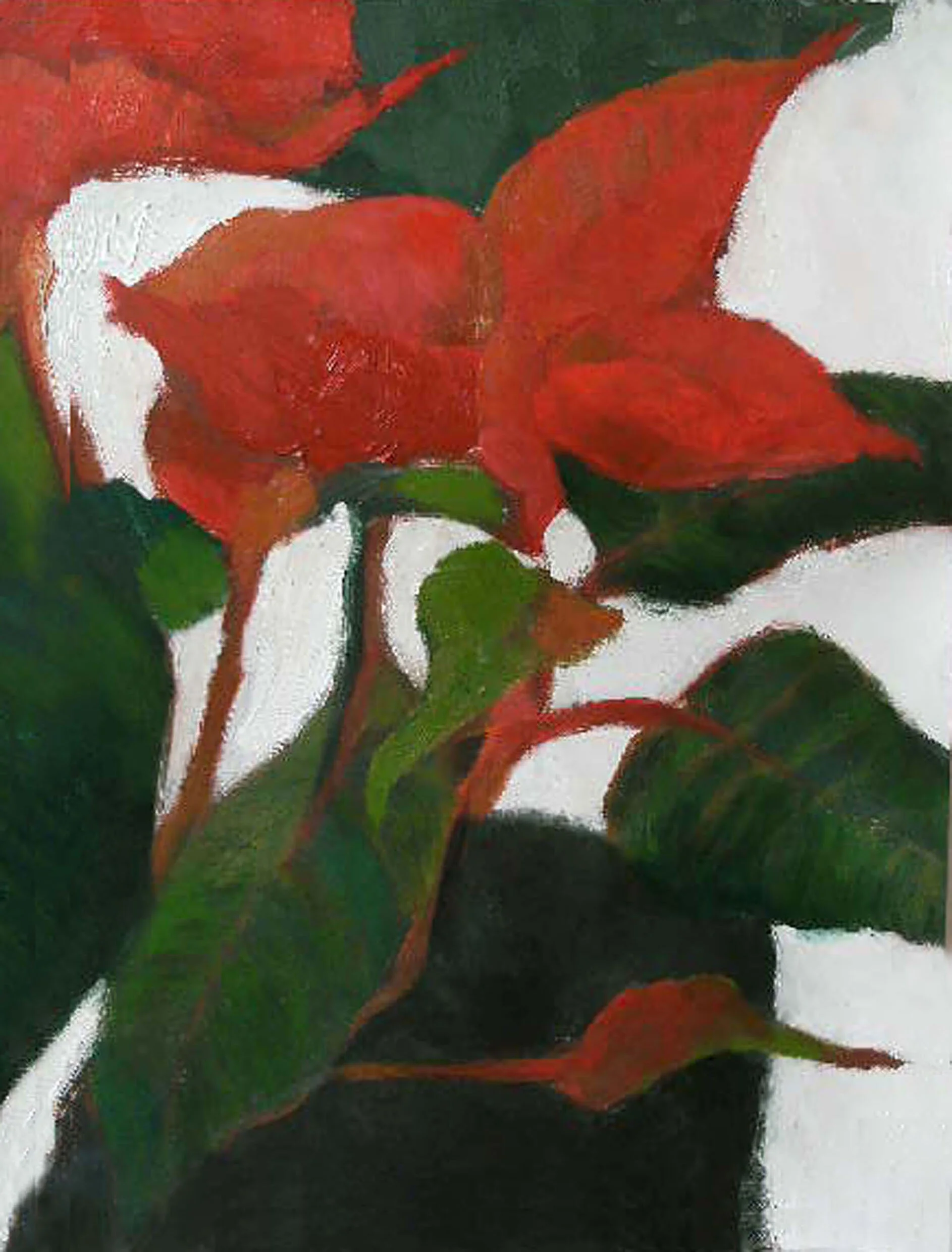 Green red white. 300x200mm, oil on paper