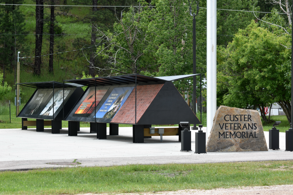 Entrance of the Custer Veterans Memorial Park. Photo provided by Colleen Hennessy.