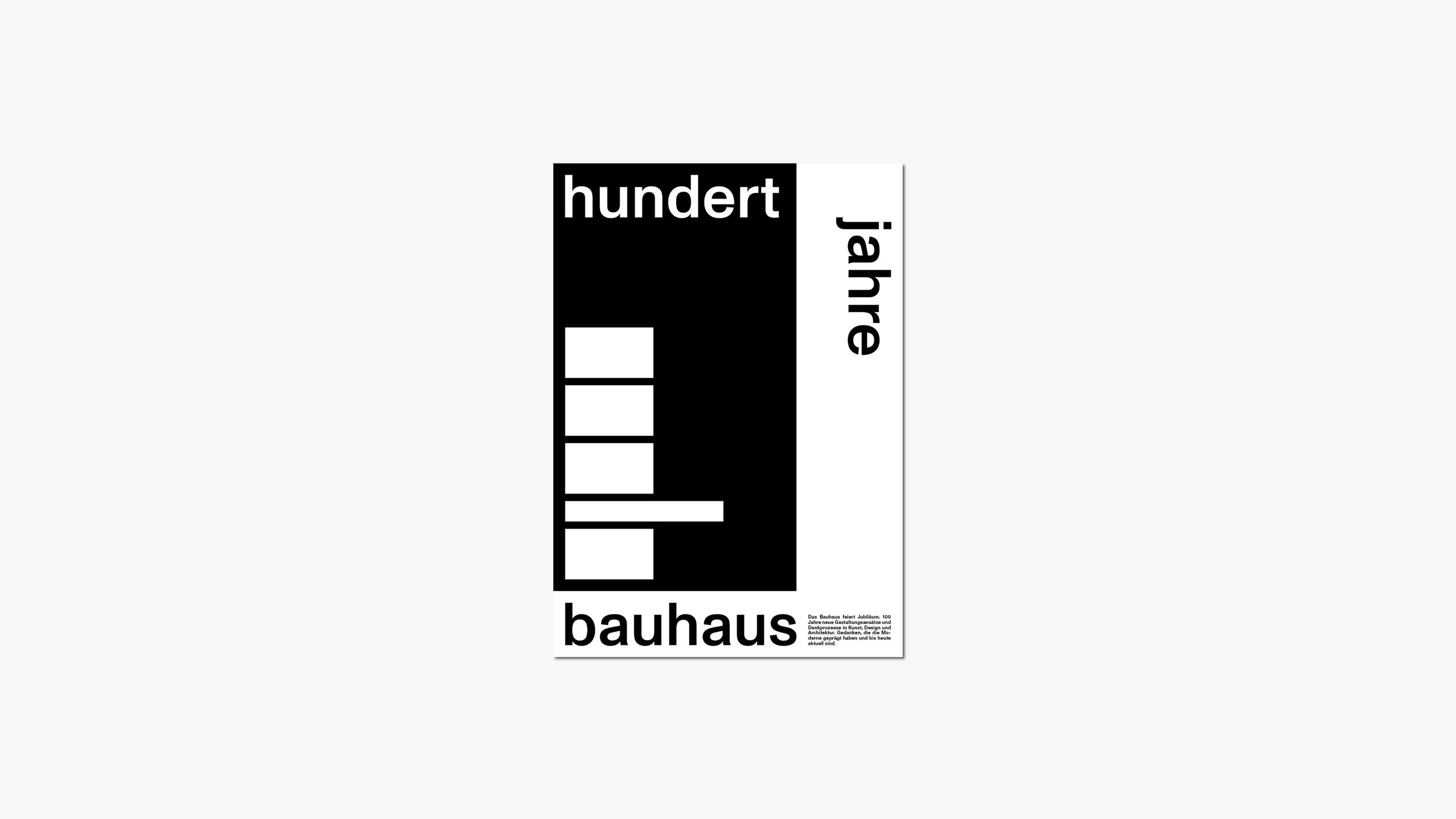100 Jahre Bauhaus Plakat Gestaltung Bureau Mitte Designagentur Frankfurt