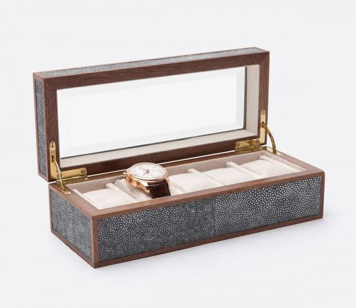 Elmbridge cool Gray 5 watch box Pigeon / Poodle