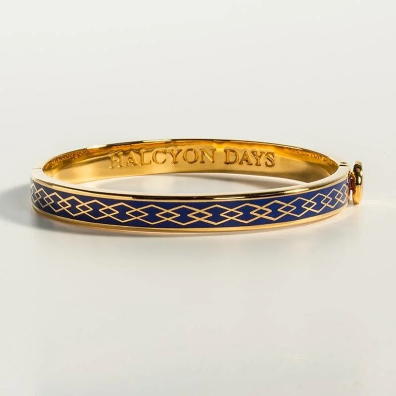 Skinny Parterre Chain Cobalt- gold