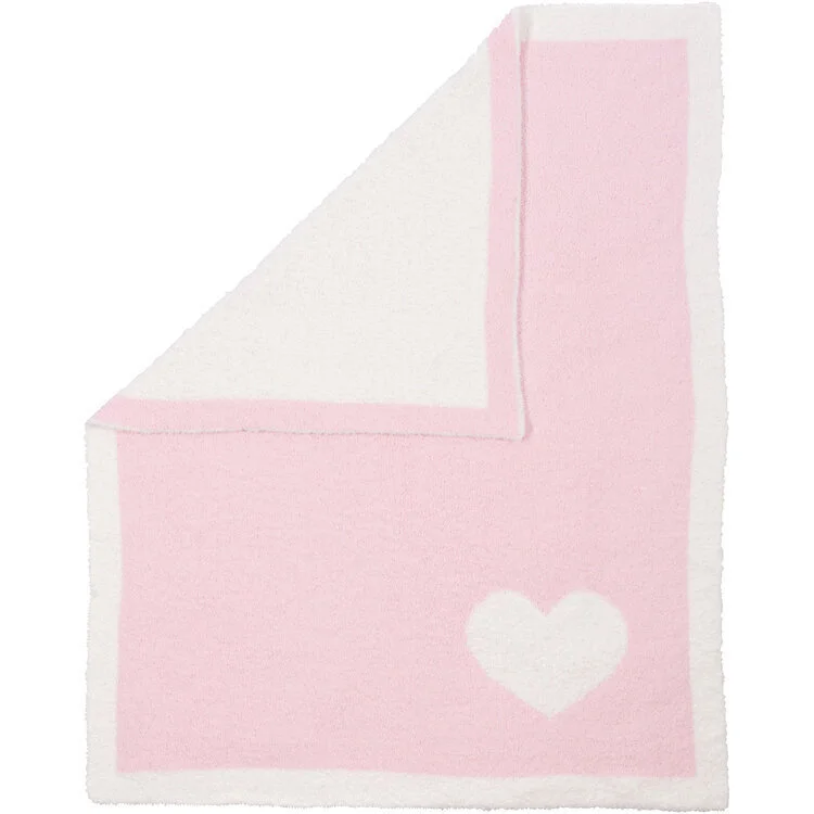 Luxxe Reversible Baby Blanket Heart Malibu Luxxe