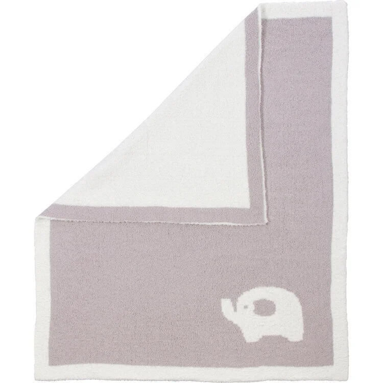 Luxxe Reversible Baby Blanket Elephant Malibu Luxxe