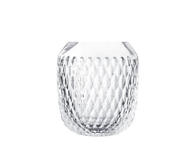Folia Small Clear Vase St Louis Crystal