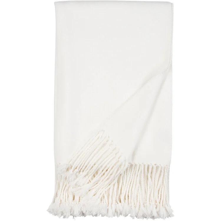 Luxxe Fringe Throw-Ivory Malibu Luxxe