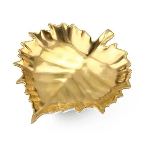 Gold Leaves Gold Vine Leaf Dish William Yeoward