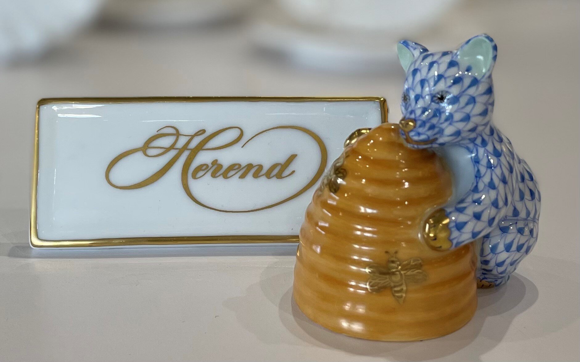 Honey Bear-Blue by Herend