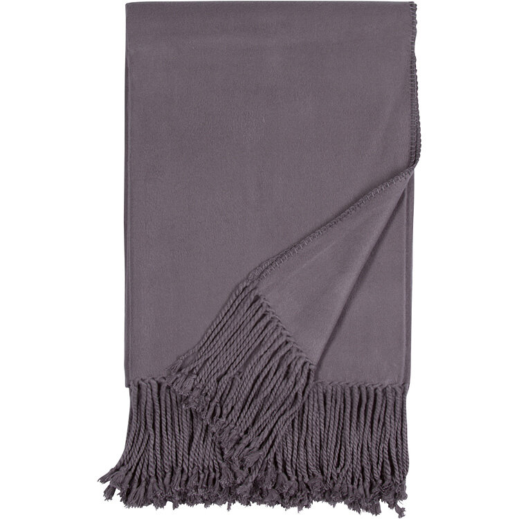 Luxxe Fringe Throw-Steel by Malibu Luxxe