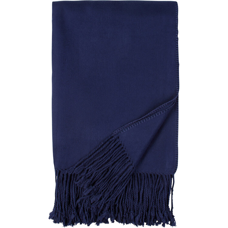 Luxxe Fringe Throw-Indigo by Malibu Luxxe