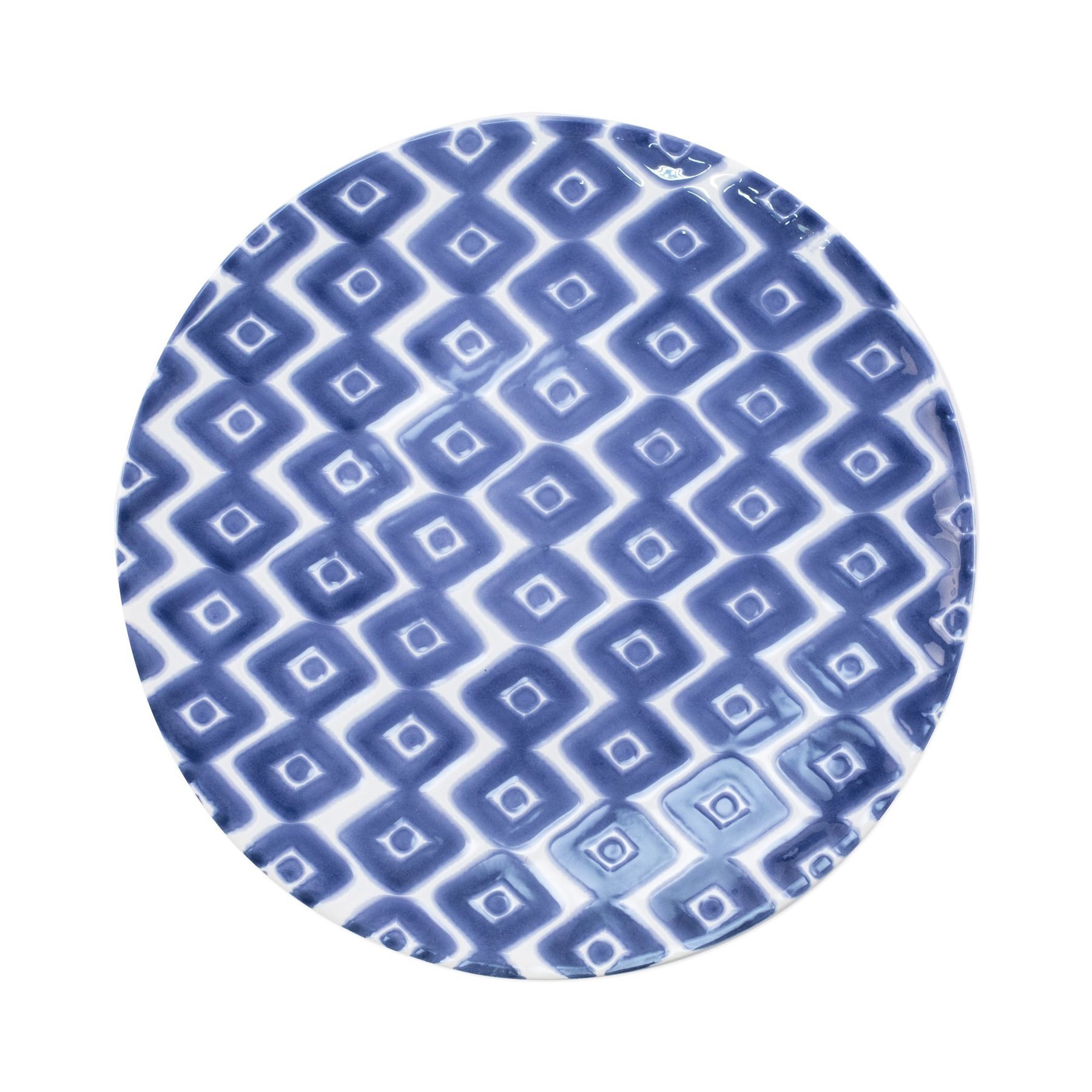 Santorini Diamond Dinner Plate by Vietri