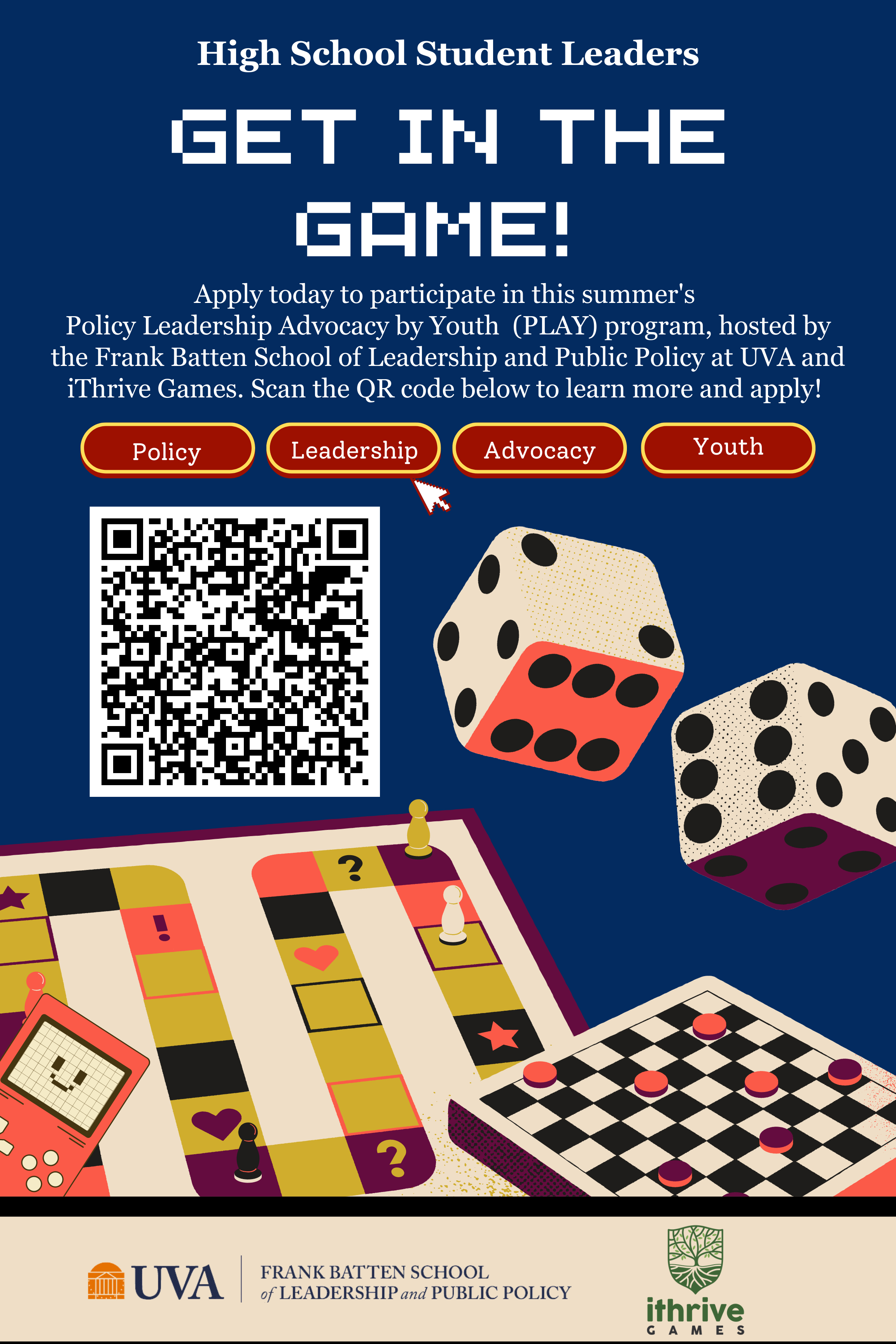 UVA and IThrive Games PLAY Program Invites Teens to Design Games That Explore Policy Issues