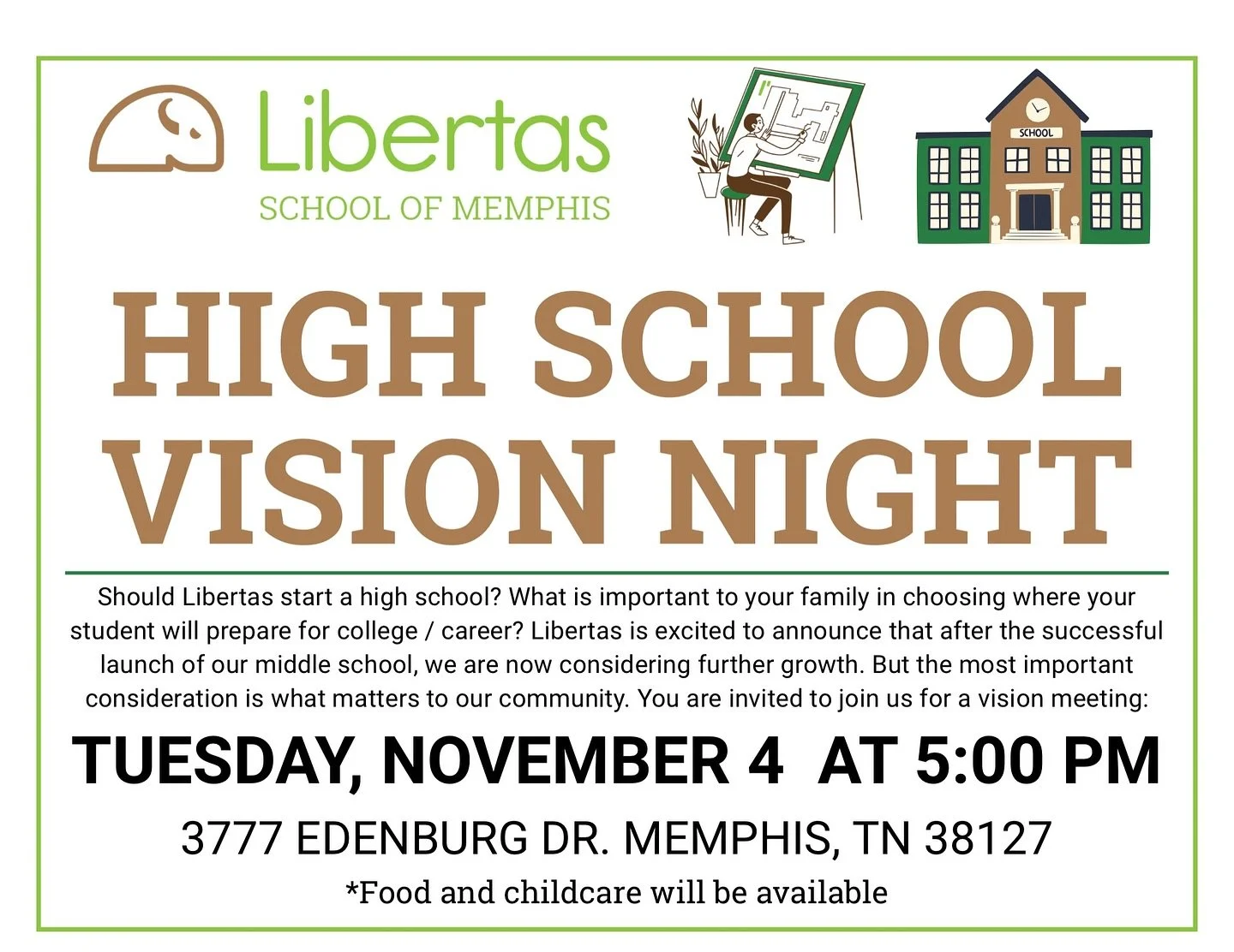 Hope to see you there! 

#ChooseLibertas
#MontessoriSchool
#Frayser
