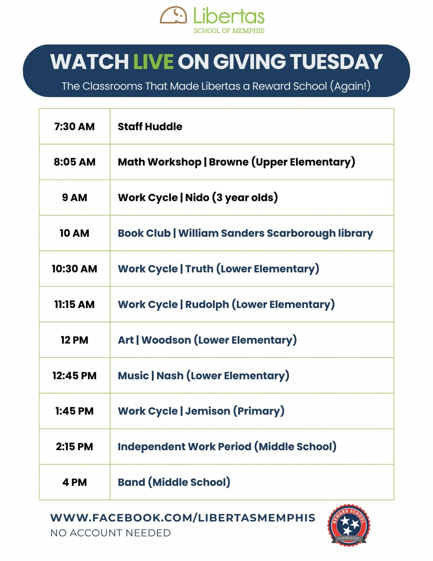 We&rsquo;re excited to offer Live Classroom Look-Ins tomorrow for Giving Tuesday (Dec. 2).

See Montessori come to life&mdash;the wonder, work, and love that fill our classrooms each day. Tomorrow is a meaningful chance to watch, share, and support t