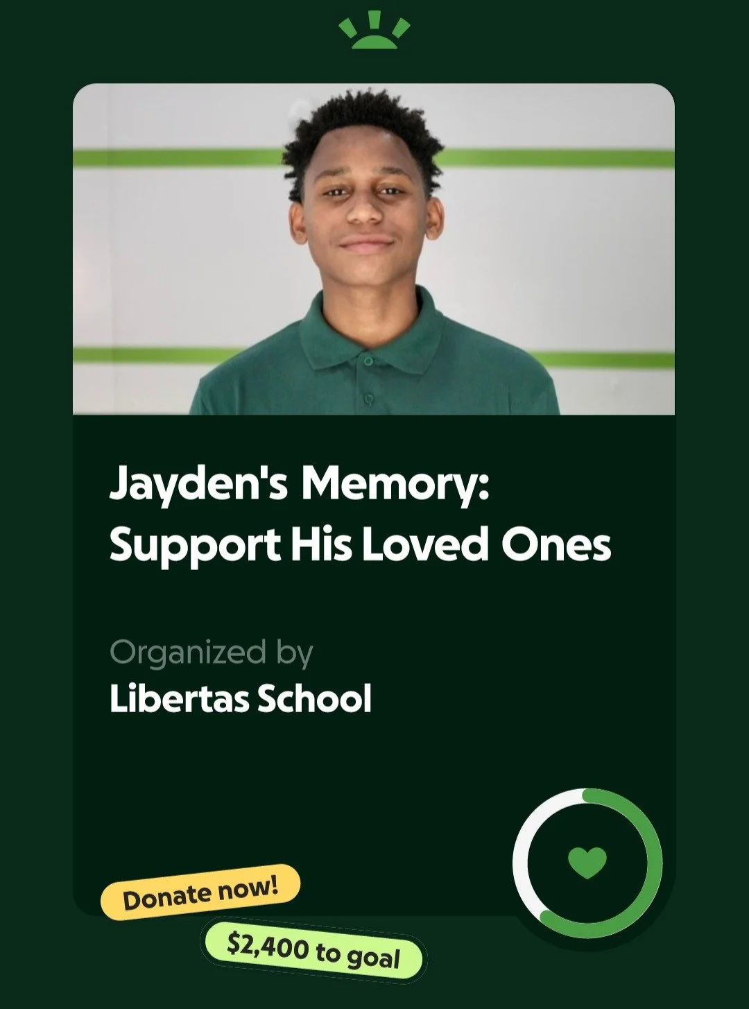 Read this letter online: https://tinyurl.com/rememberingJT2026

Donate: https://tinyurl.com/JTGoFundMe

Dear Libertas community,

On Tuesday evening, we shared the tragic news that our student Jayden Tall passed away. 

The next morning, several pare