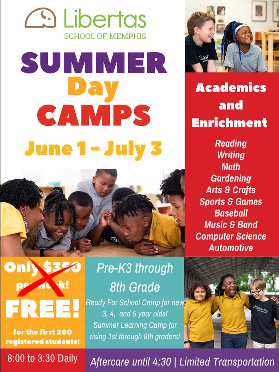 ☀️ Summer is calling at Libertas! 
FREE Summer Day Camp (limited spots!) for Pre-K3&ndash;8th grade | June 1&ndash;July 3 
Sign up today: http://www.tiny.cc/libertascamp