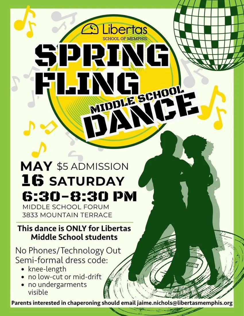 Join us tomorrow for our first-ever Middle School Spring Fling Dance! 🪩