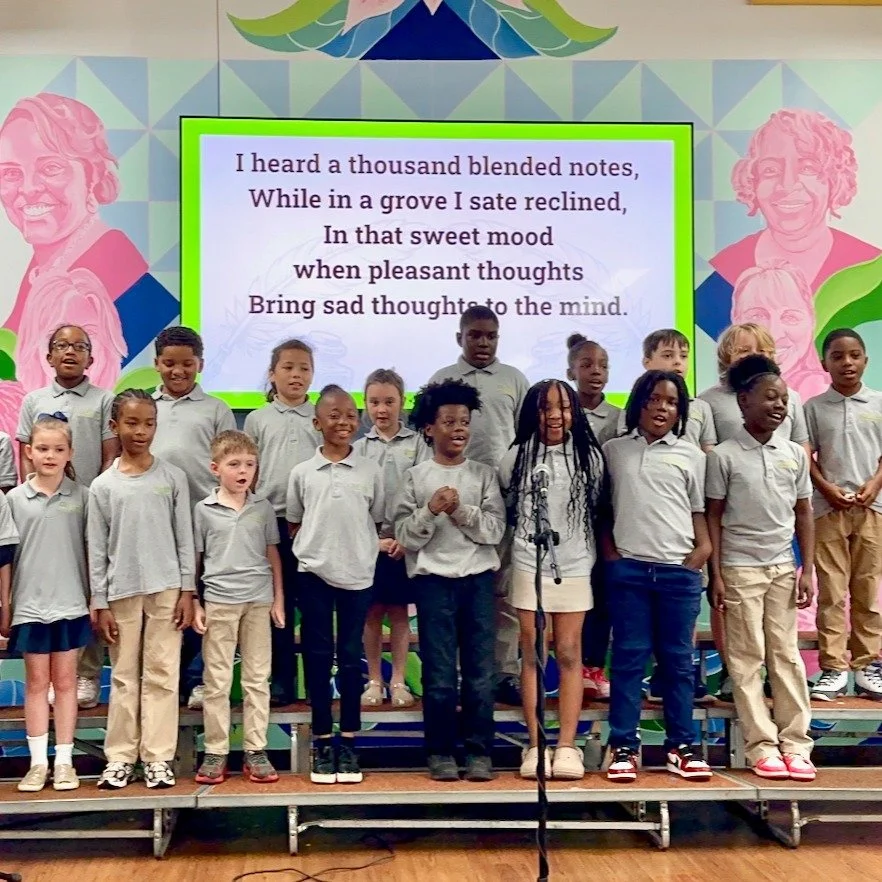Our final day of Phillis Wheatley featured our lower elementary and primary classes. Our youngest Bison beautifully shared poetry, filling our families and staff with so much pride. 🌱