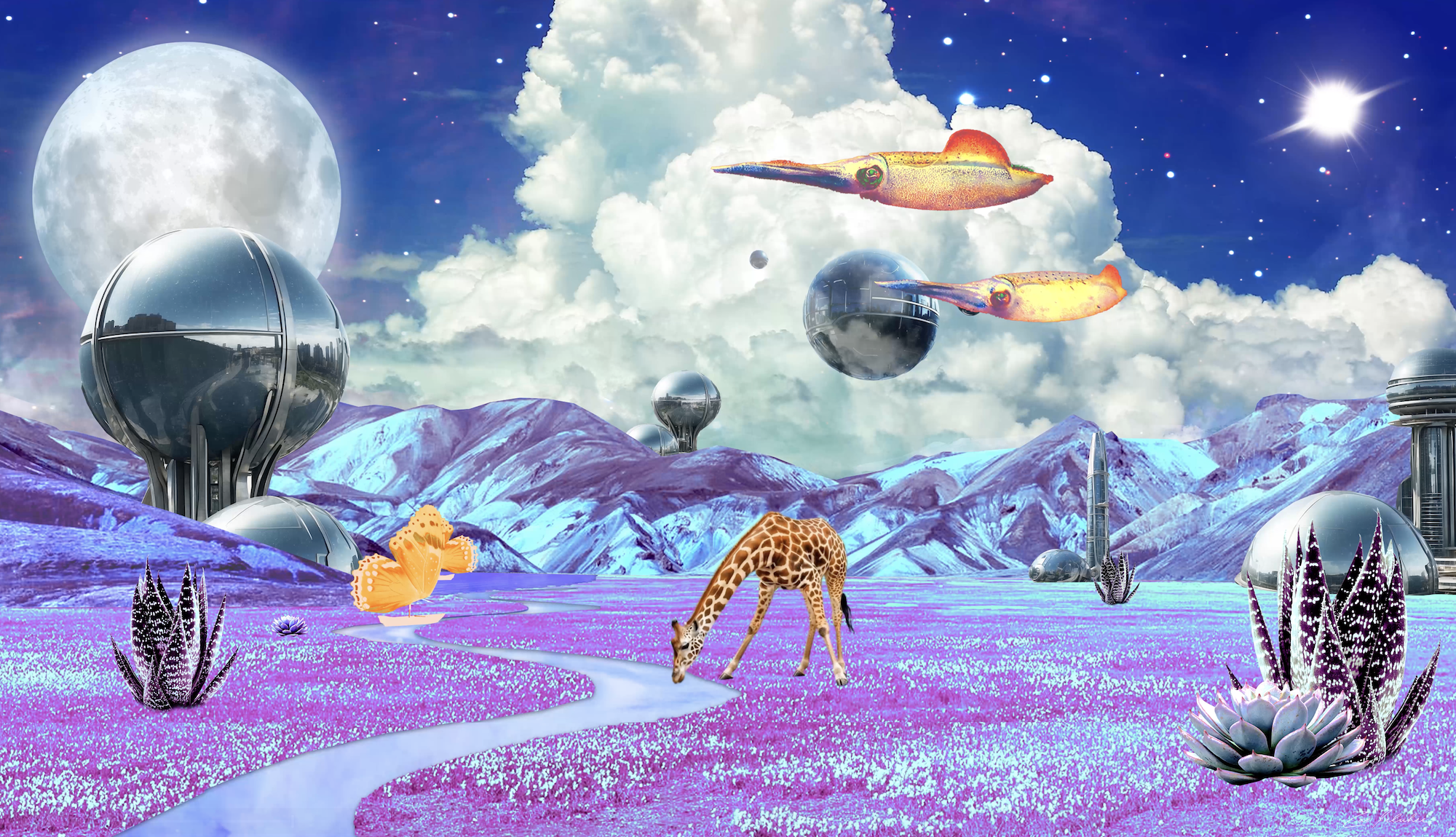 Still from the installation's pre-activation appearance.