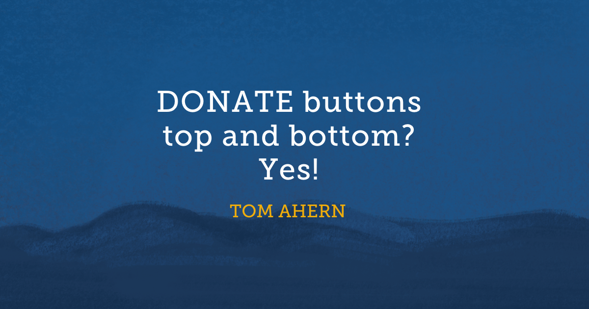 DONATE buttons top and bottom? Yes!
