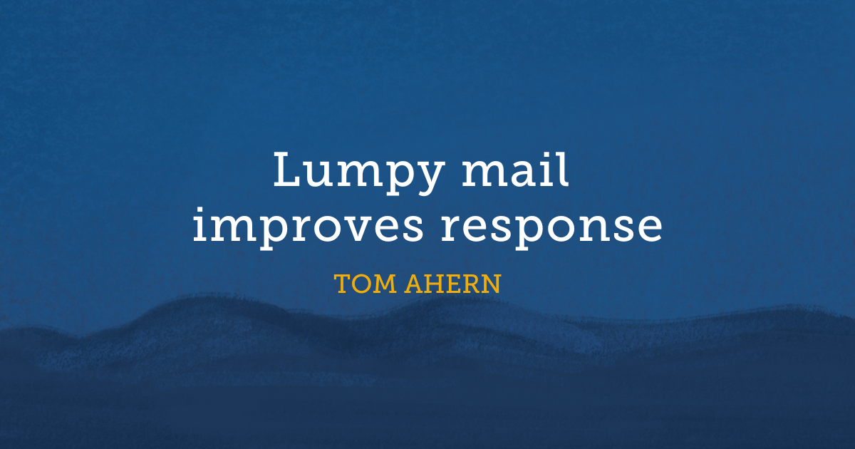 Lumpy mail improves response
