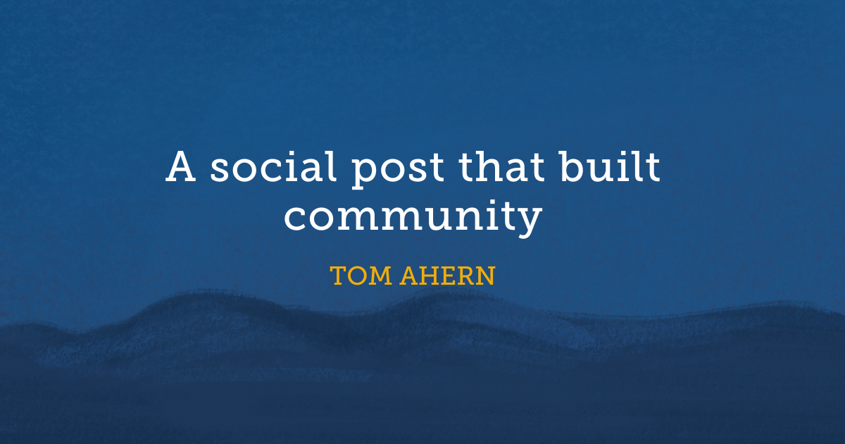 A social post that built community