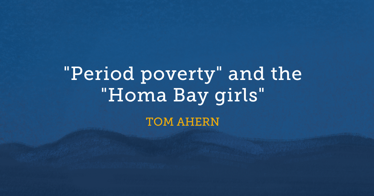 "Period poverty" and the "Homa Bay girls"