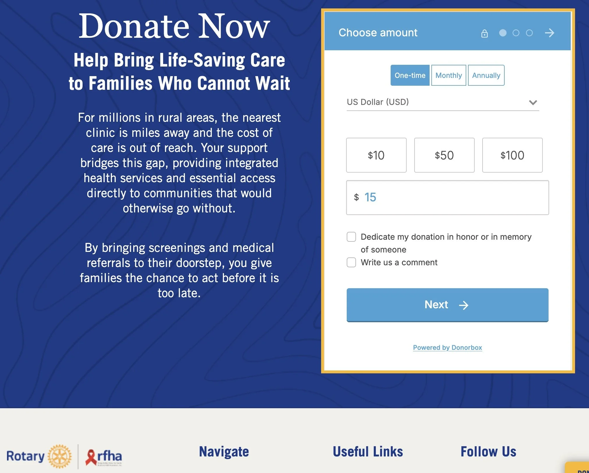 Donation form