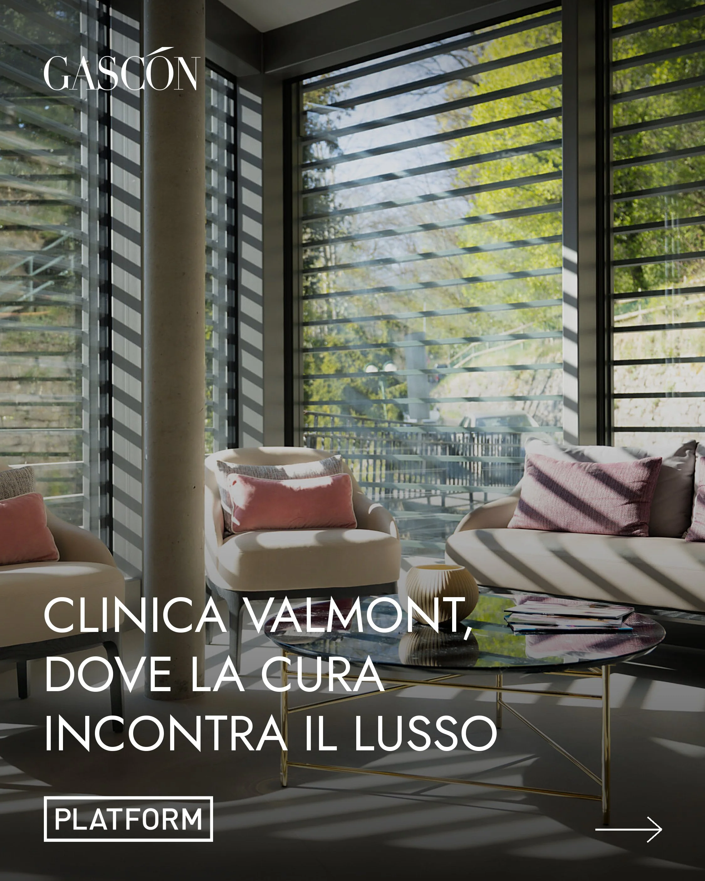 Gascón Group su Platform con la Clinica Valmont a Glion-sur-Montreux, dove la riabilitazione incontra il comfort e l'eleganza di un hotel di lusso.