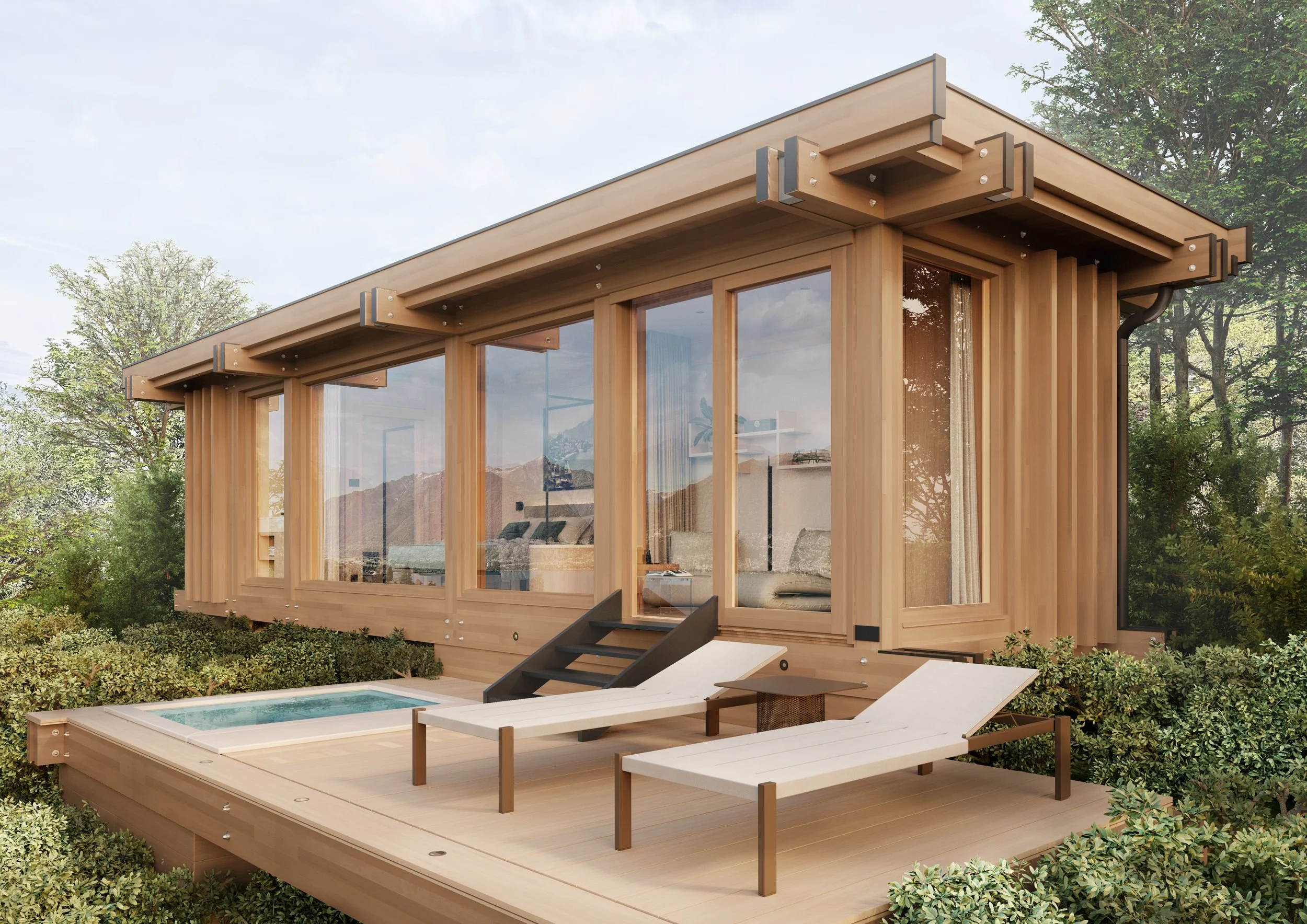 Vista dall'esterno di uno degli appartamenti di Habitat