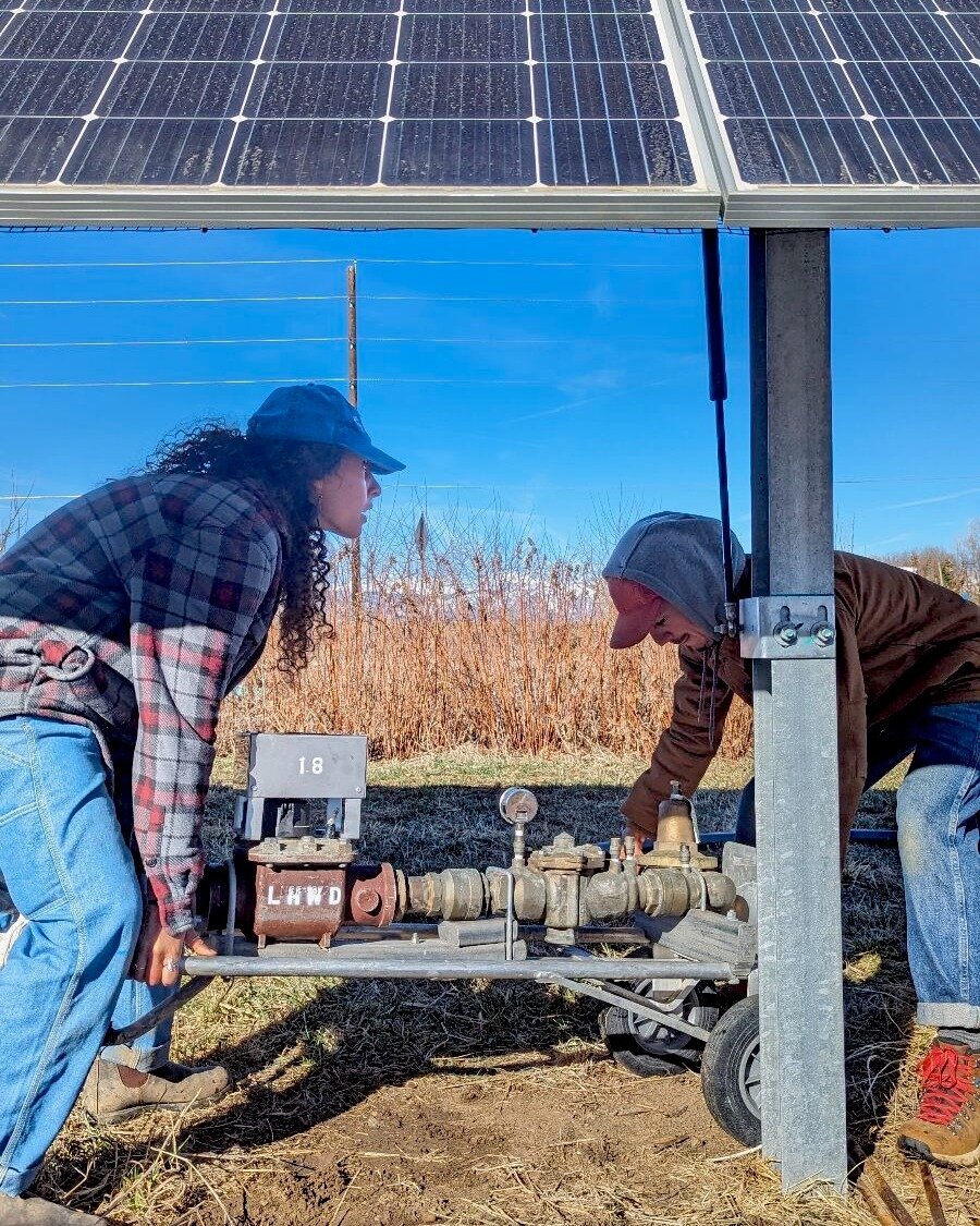 We're getting irrigation and early-season starts in place for the season at the farm at Jack's Solar Garden!

We'll be producing food earlier than usual this year at JSG, because in addition to running the one-and-only CSA program grown under solar p