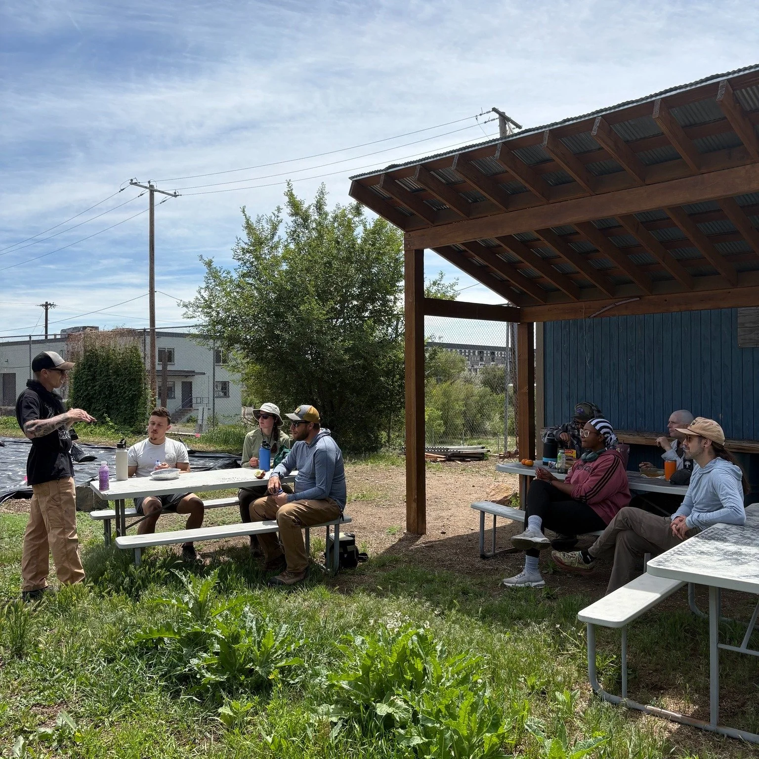 At our first Lunch-&amp;-Learn at Mountair Park Community Farm (MAP), Beekeeper Bryan come out and teach our team and volunteers all about bees! 🐝 🐝  We suited up to get up close and personal, identifying the pollen (protein) and nectar (carbs) in 
