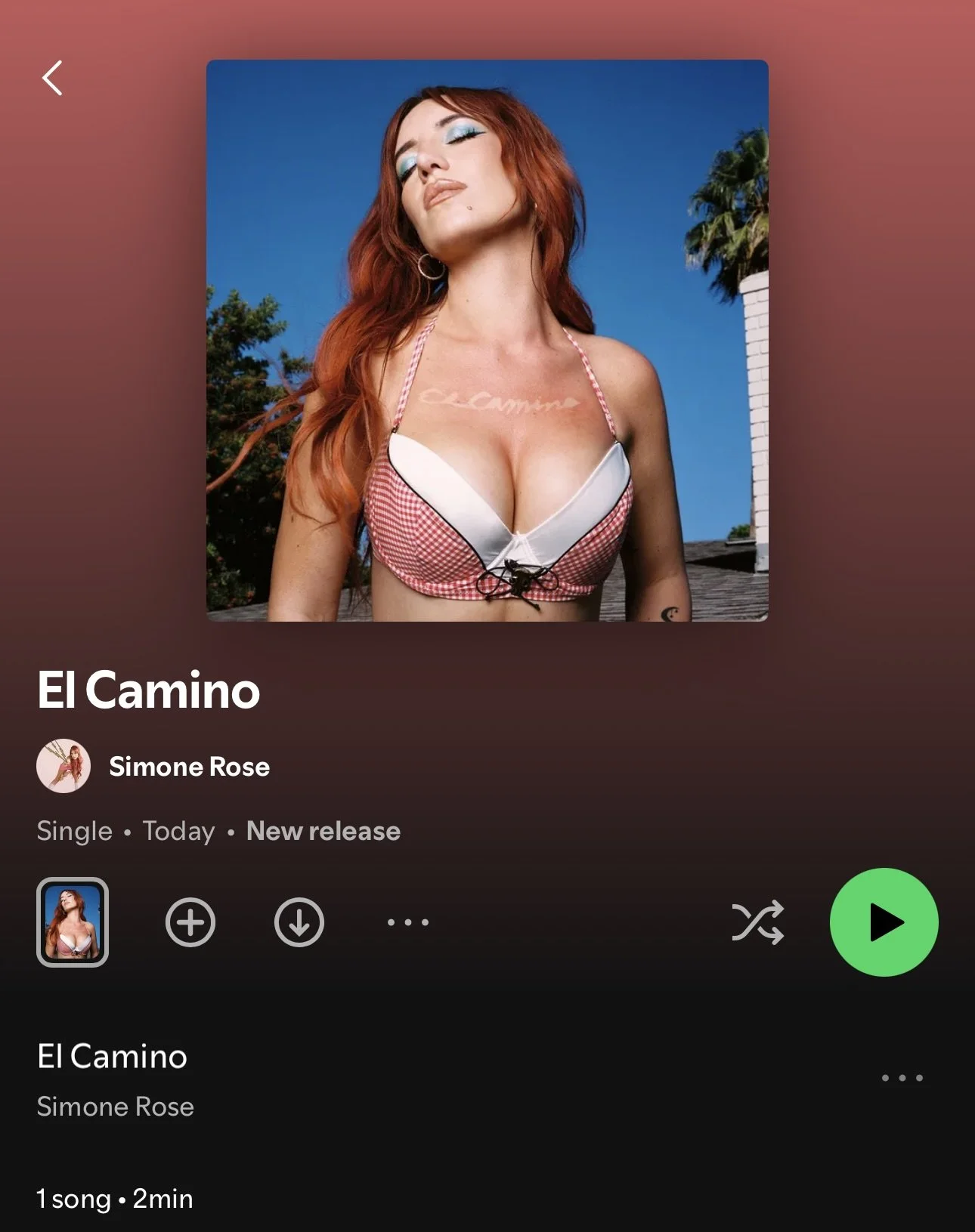 Simone Rose - El Camino (album cover/music video)