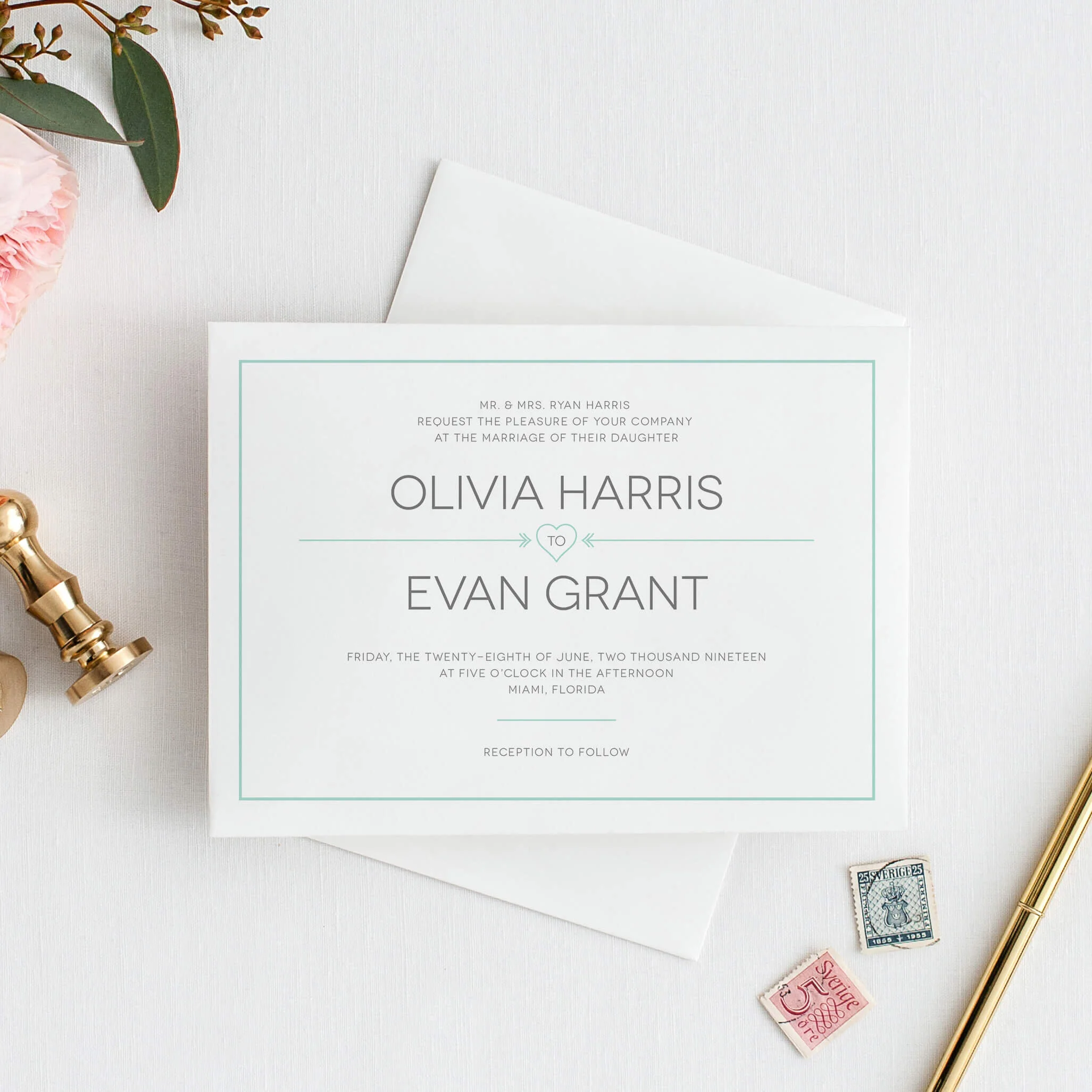 Engraved Happiness | Wedding Invitation
