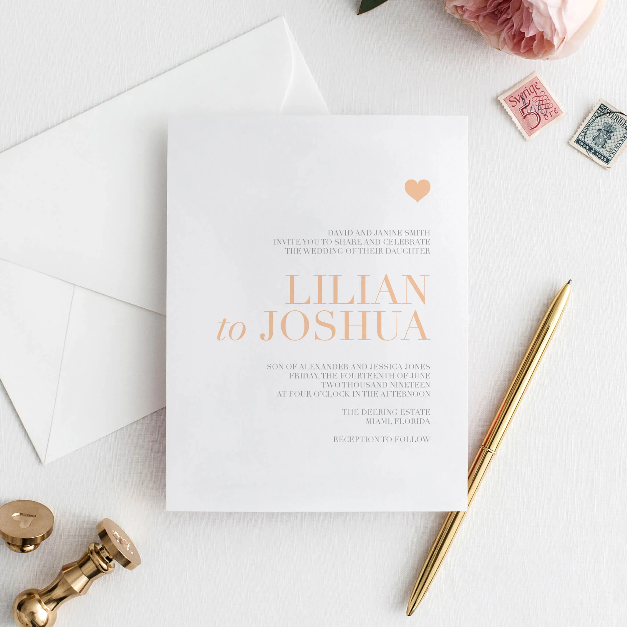 Simply Perfect | Wedding Invitation