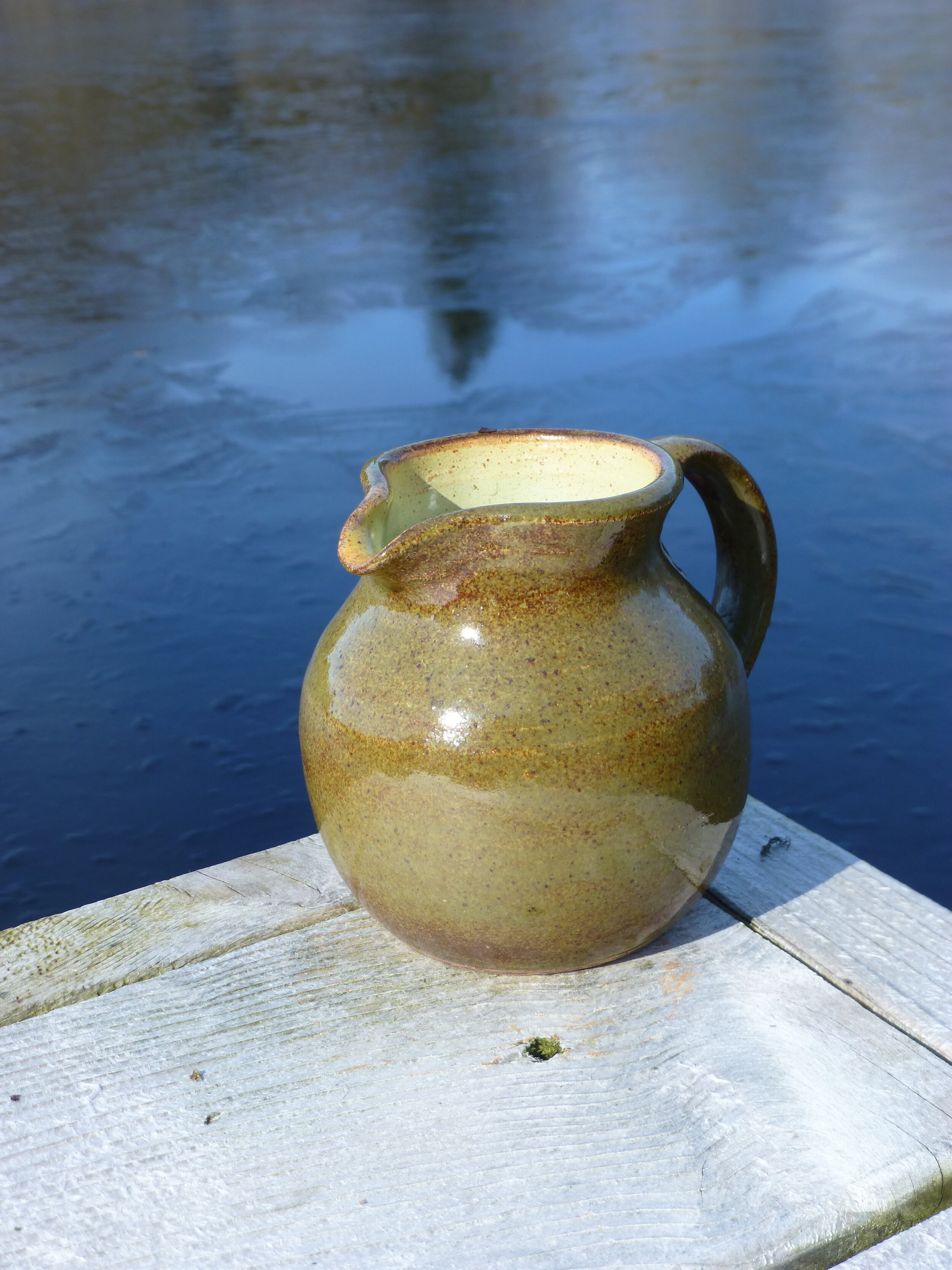 Speckled Green Jug