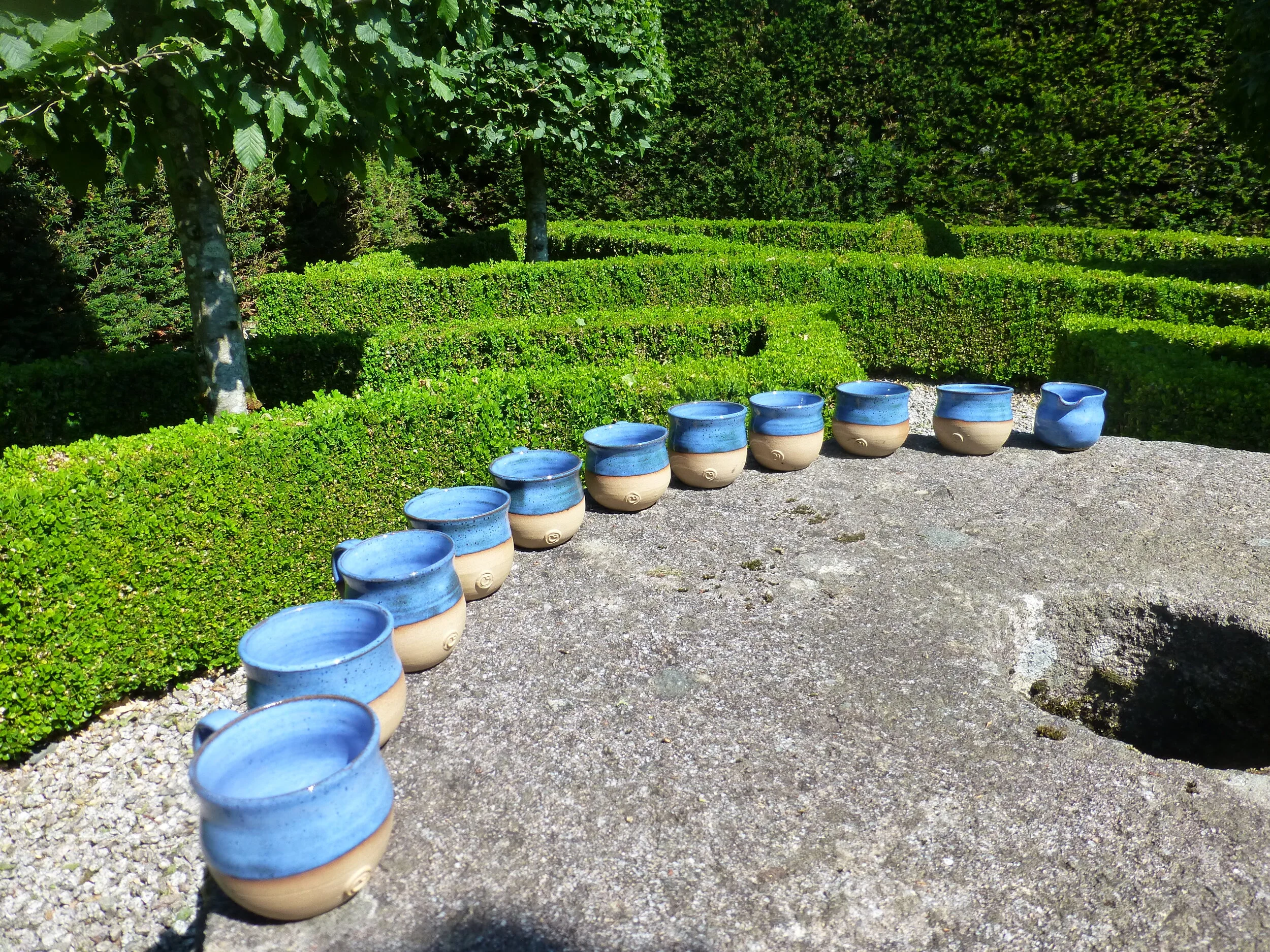 Blue Indigo Glaze Mugs