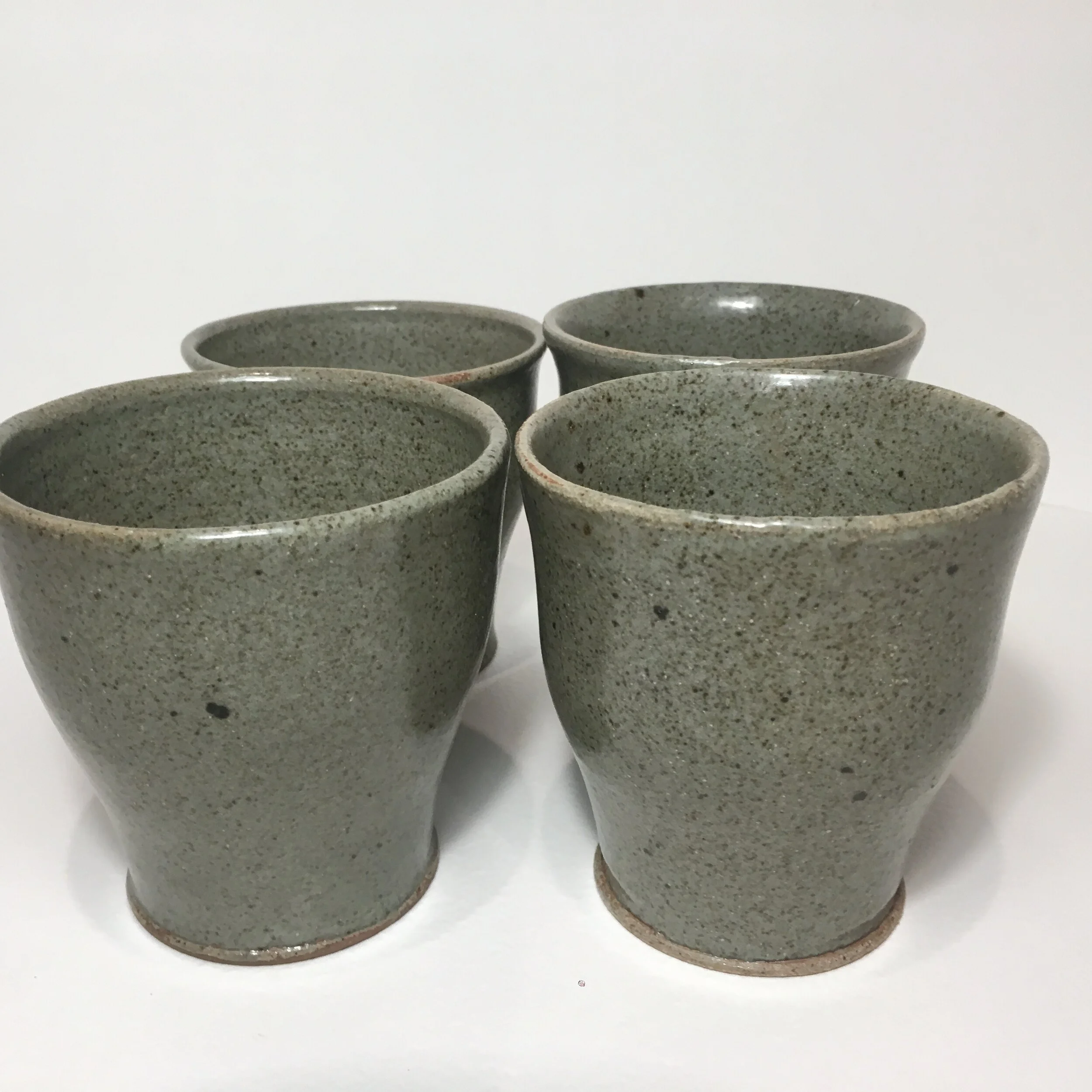 Grey Glaze Reduction Fired Beakers