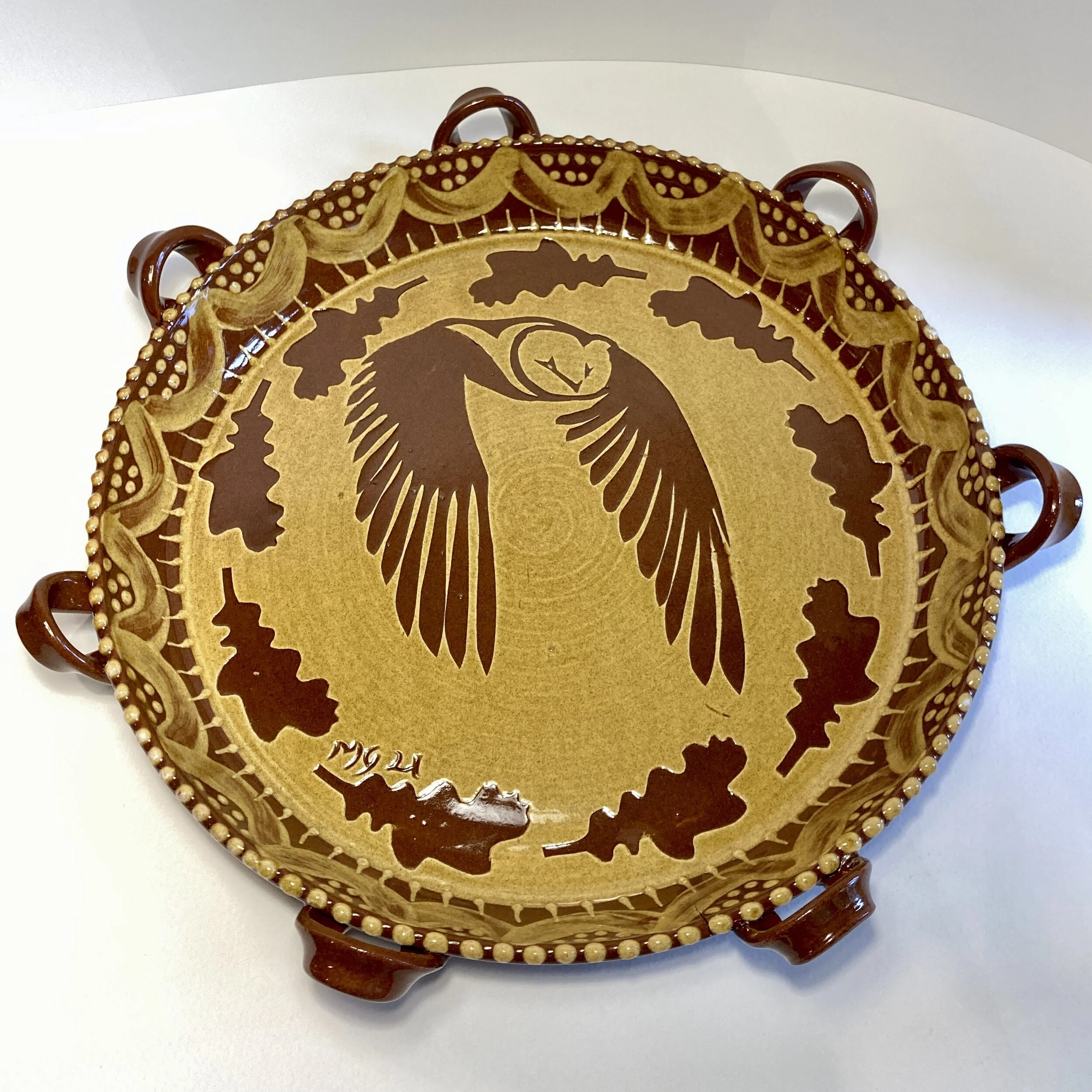 Slipware Owl Platter