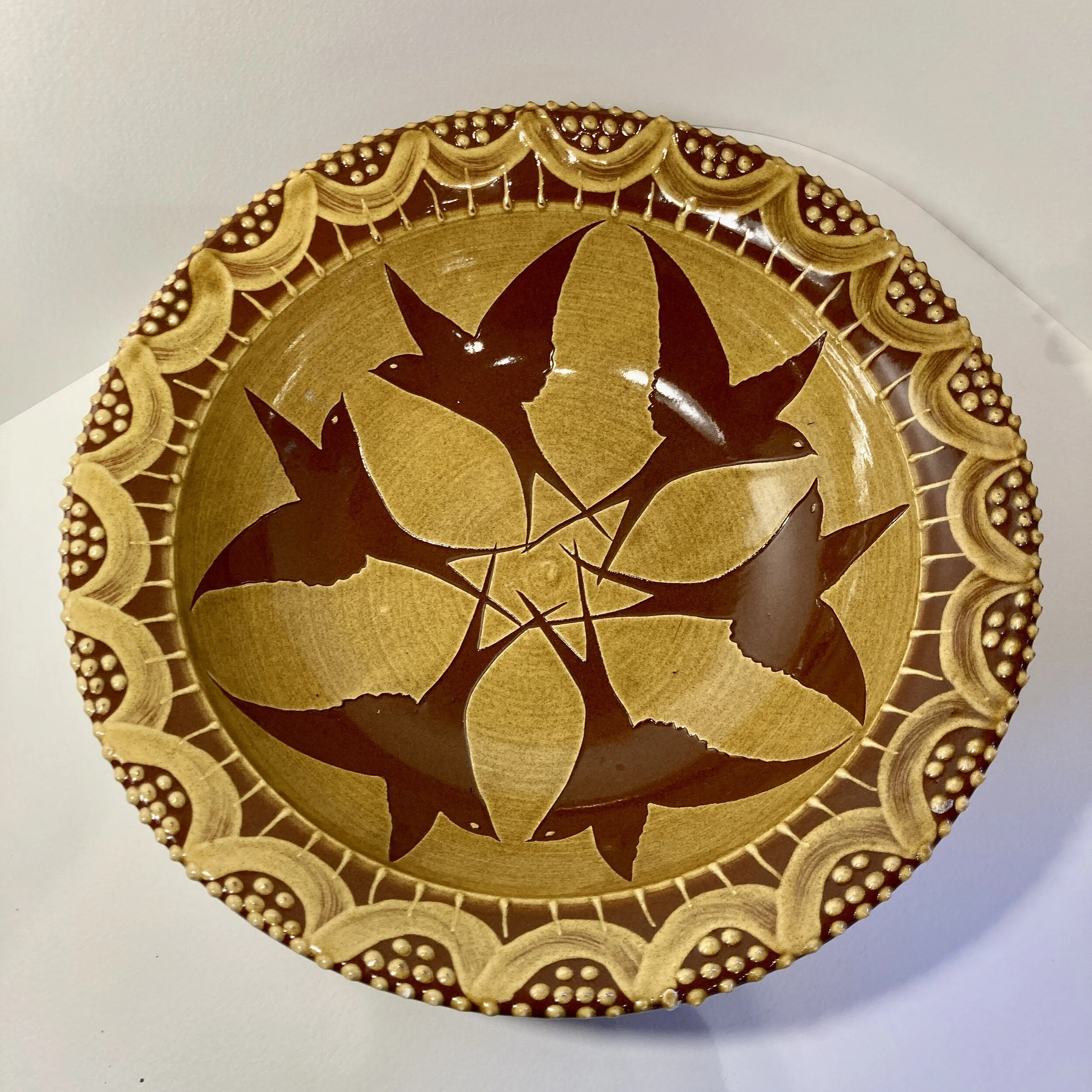 Slipware Dancing Swallows Bowl