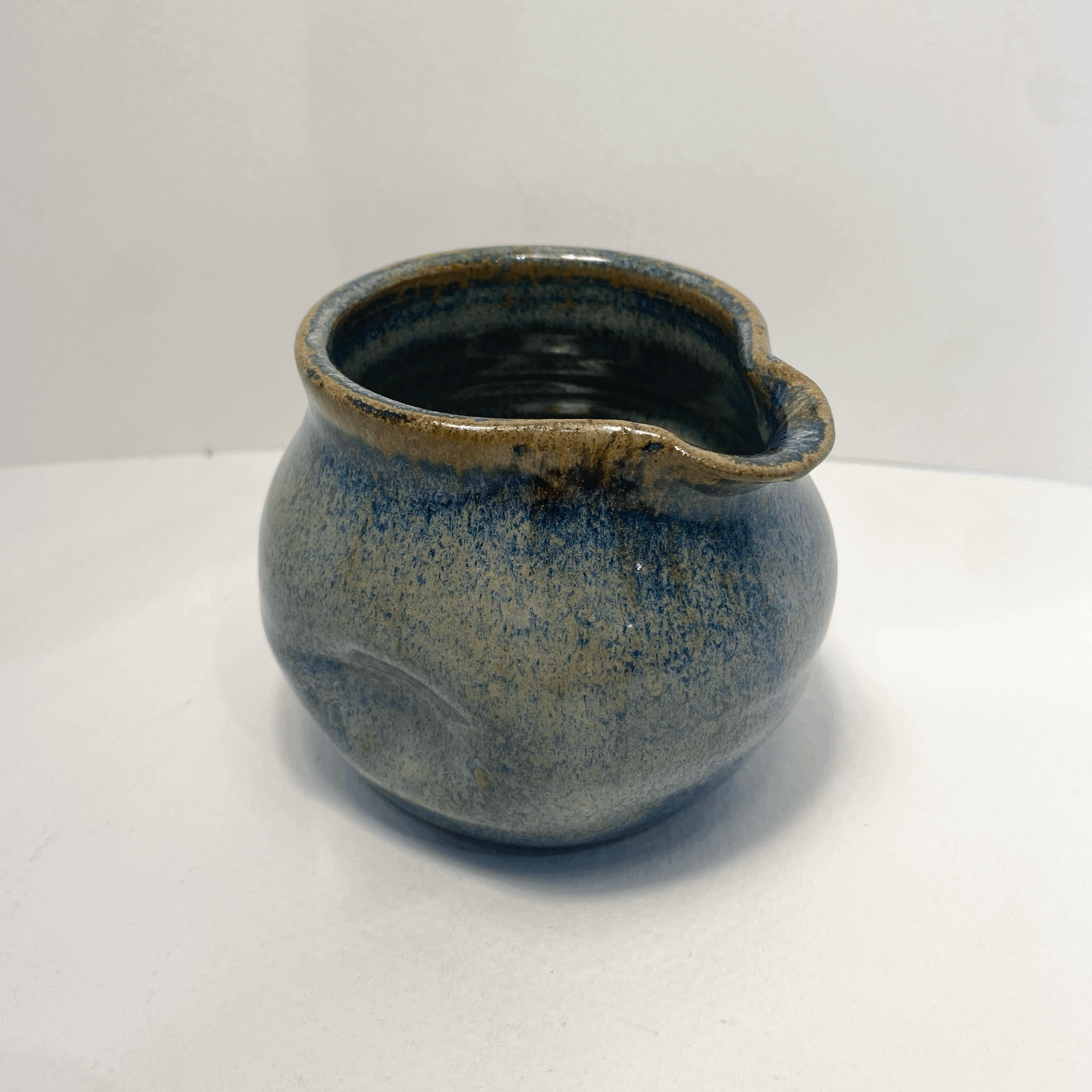 Blue Glaze Dimple Jug - stoneware