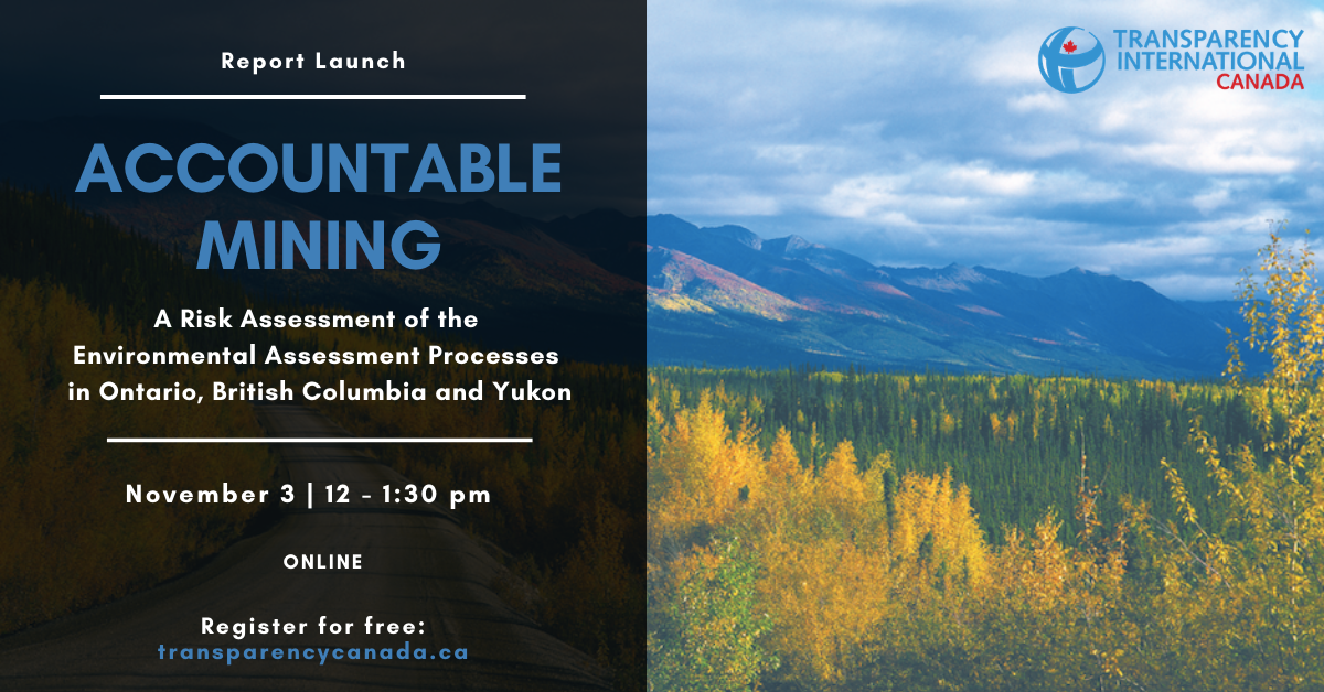 Accountable Mining Report Launch — Transparency International Canada