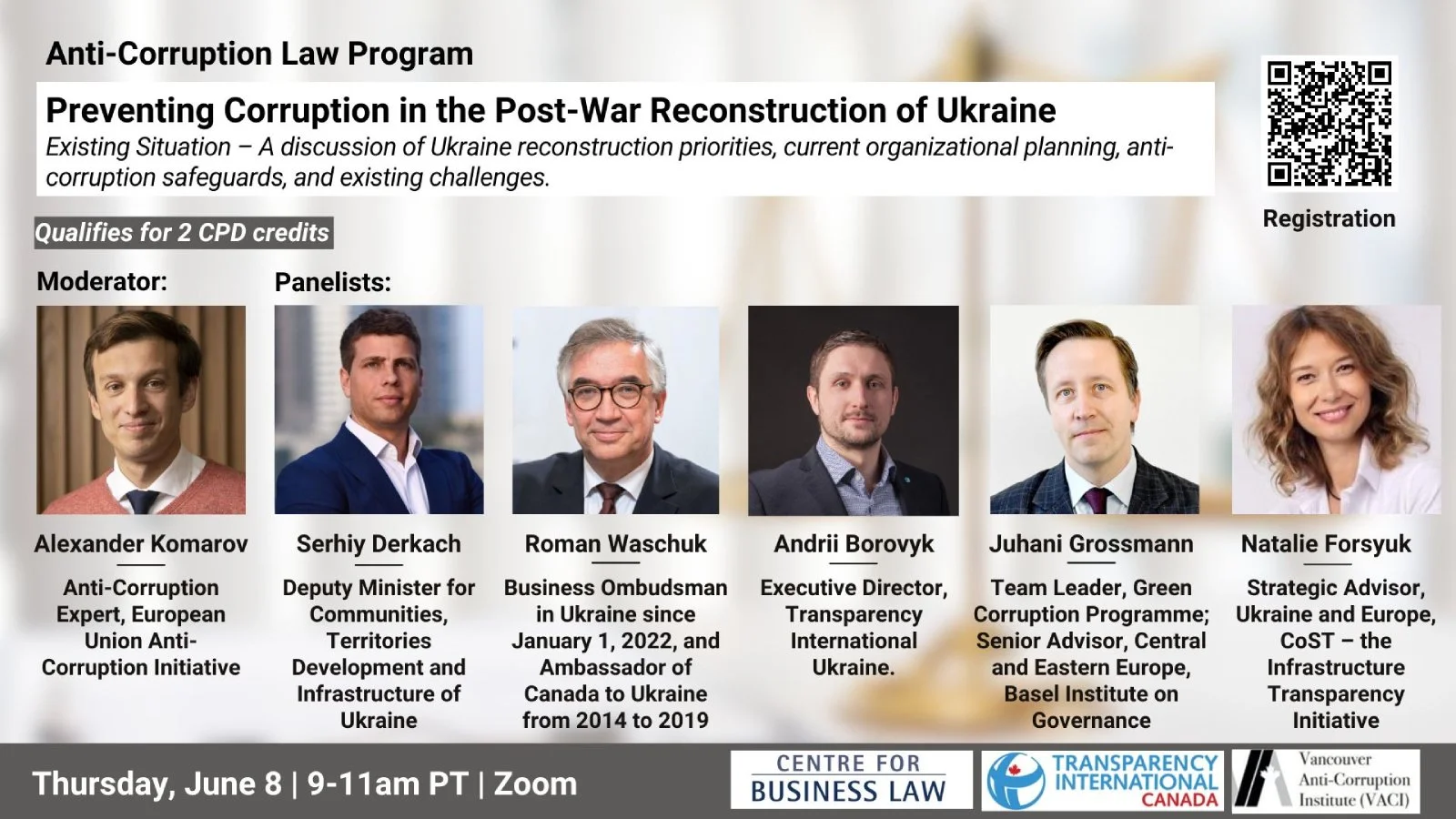 Anti-Corruption Law Program (ACLP) Webinar on Preventing Corruption in the Post-War Reconstruction of Ukraine