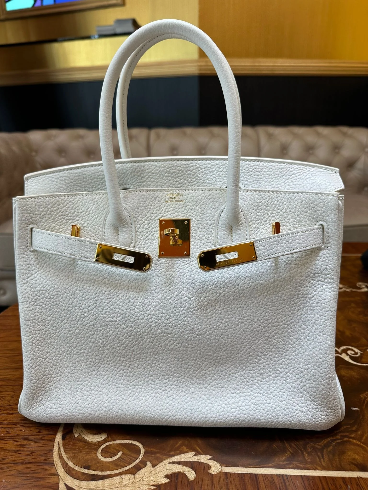 Hermes Birkin 30 White Clemence