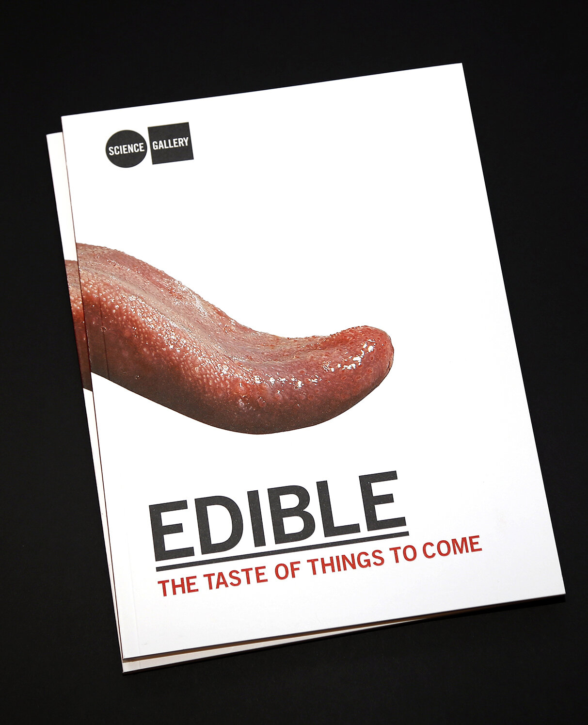 Edible exhibition catalogue cover design